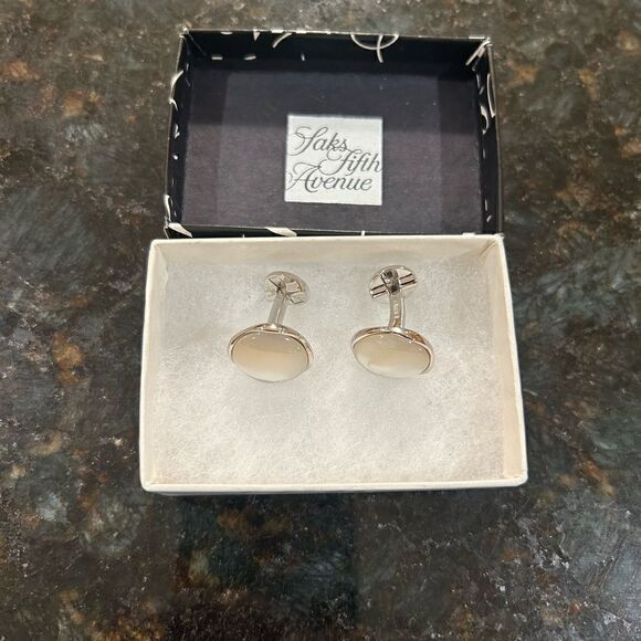 Amazon.com: Ox and Bull Trading Co. Stainless Steel Striped  Men’s Ox and Bull , mother of pearl stainless cufflinks